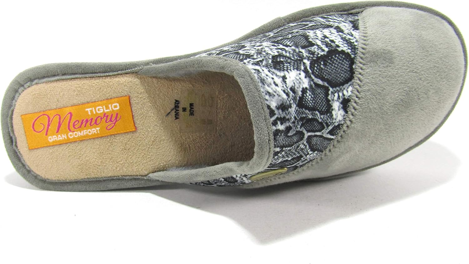 Pantofola donna invernale blu con plantare estraibile Tiglio 3704 -