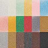 OLYCRAFT 78g 18 Colors Mini Glass Bubble Beads Micro Glass Beads Mini Bubble Ball Beads No Hole Round Nail Art Beads Nail Art Decoration Accessories for Resin Crafting Nail Arts -32g/Color