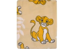 NOJO Disney Lion King Tan, Beige and White Simba Super Soft Baby Blanket