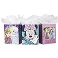 Hallmark 13" Large Disney Gift Bag Bundle (Pack of 3: Minnie Mouse, Princesses and Frozen) for Birthdays, Kids Parties or Any Occasion