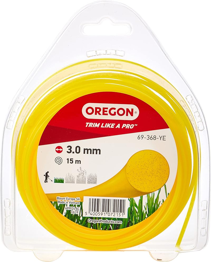 Oregon Yellow Round 3.0mm Trimmer Line 15m for Grass Edges Weeds 69-368-YE