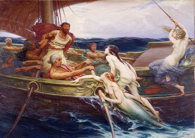 James Herbert Draper: Ulises y las sirenas. Fine Art Print/Póster. Tamaño A1 (84.1 cm X 59,4 cm)