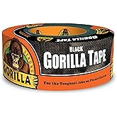 Gorilla Black Duct Tape, 1.88" x 12 yd, Black, (Pack of 1)