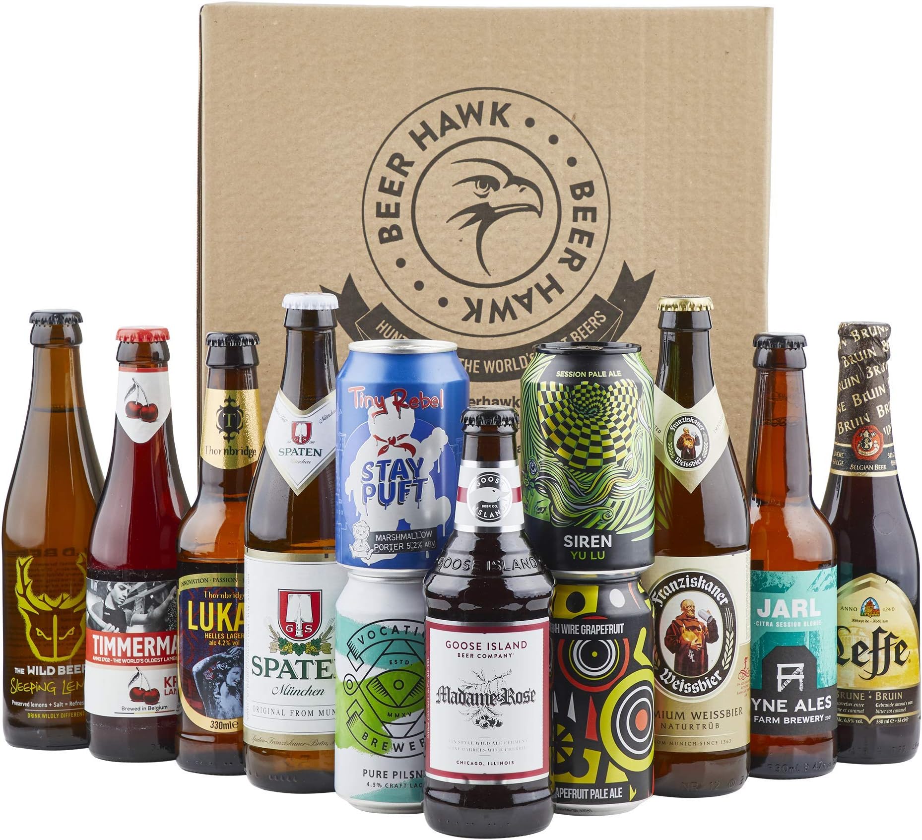 Craft Beer Experience Mixed Case by Beer Hawk,12 Craft Beers Handpicked by Beer Hawk’s Expert In-house Sommelier 3960ml