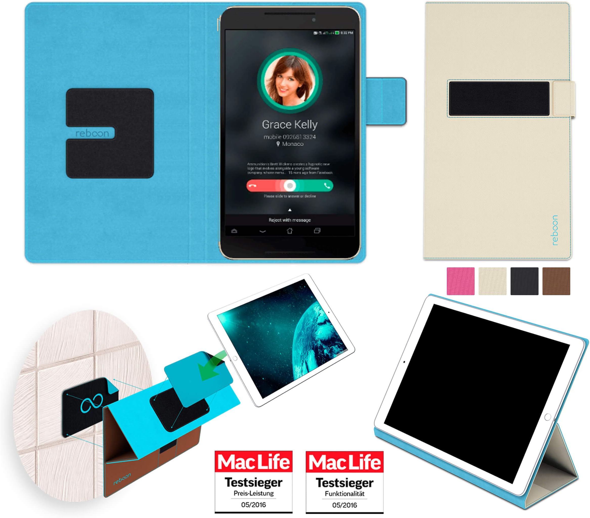 Cover for Asus FonePad 7 FE375CG Case | in Beige | Multifunctional Cover Bumper