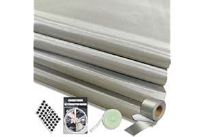 ZTTXL Faraday Fabric 43"W×236"L(Big 6 Yards)+1.18"W×314"L Faraday Tape, Faraday Military Grade Conductive Material for EMP & Signal Blocking from Cellular Signal, WiFi, GPS, Shields RF Signals