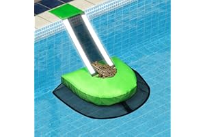 LCHUANG Pro Pool Animal Critter Escape Ramp Frog Saver Pads Ladder for Swimming Pools Lily for Frogs Float Life Saving Wildlife Duck Creature Rescue Bridge Log Maintenance Kits Accessories Device (Green)