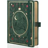 TIEFOSSI Line Journal Notebook, A5 Hardcover Rule Journal for Women Men | 100gsm 316 Numbered Pages Diary, Aesthetic Leather Bird Pattern for Journaling Organization,Planning, Tracking &amp; Sketching