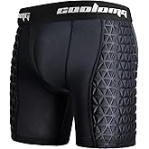 COOLOMG Men Adult Padded Baseball Sliding Shorts with Cup Pocket for Softball Football Hockey