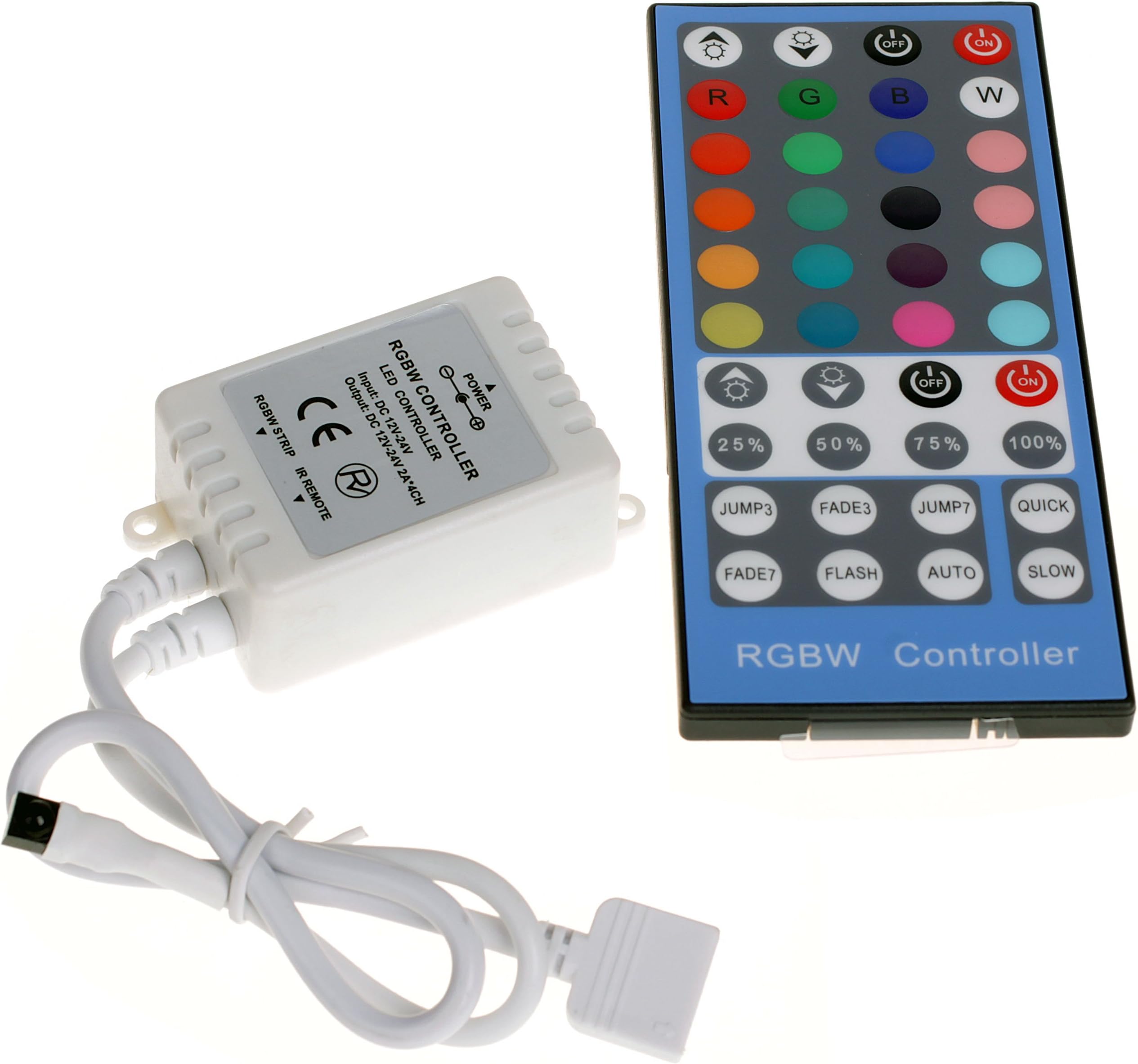 IR Wireless Remote Controller Dimmer Switch 12V 24V 2A x 4CH for RGBW RGB+W LED Lighting Strip Brightness Speed Mode Control