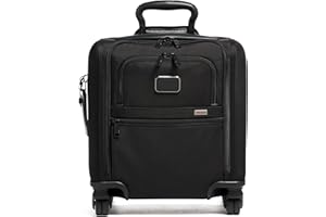 TUMI - Alpha Small Compact 4 Wheeled Brief - Men's Travel Underseat Carry On Bag - Fits up to 13" Laptop - 16.0" X 14.0" X 8.0" - Black