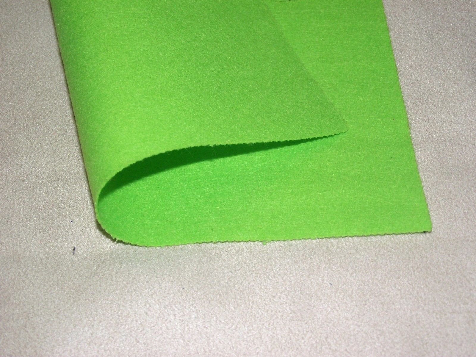 Acrylic Felt Baize Craft/Poker Fabric Material - NEON Lime Green, 1Mtr - 150cmx100cm