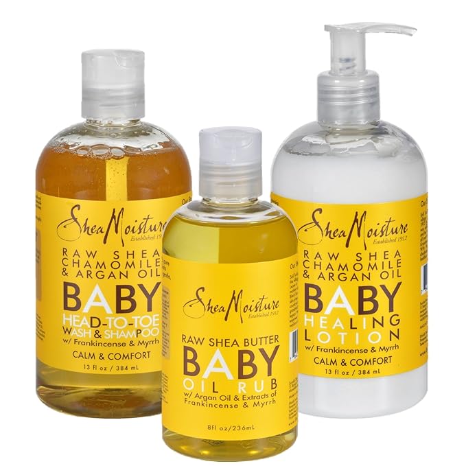raw shea chamomile & argan oil baby wash & shampoo