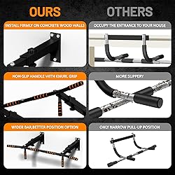 FICTOR Pull Up Bar,Adjustable Ceiling Mount Wall