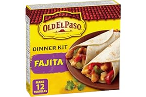 Old El Paso Fajita Dinner Kit, Box Includes 12 Soft Tortillas, Fajita Sauce and Fajita Seasoning Mix, Ready in 20 Minutes, 40