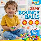 SOL 35pk Small Bouncy Balls 22mm Party Bag Fillers Kids Toys Multicolor view 3