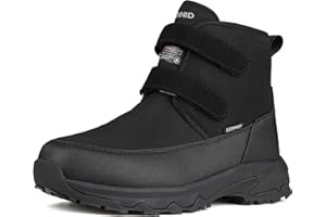 CENNID Wide Width Winter Boots for Men Waterproof Warm Snow Boots Non-Slip Work Boots Comfortable Insulated Wide Width Shoes with Adjustable Closures