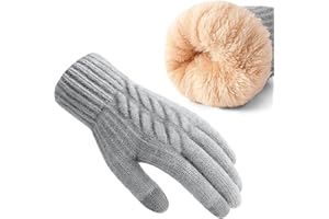Clothirily Winter Gloves for Women, Touch Screen Gloves with Thermal Soft Lining, Elastic Cuff Winter Gloves for Cold Weather