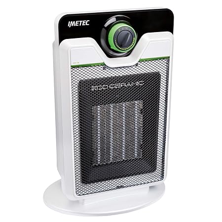 Imetec Eco Ceramic Cfh1 100 Termoventilatore Con Tecnologia Ceramica A Basso Consumo Energetico Compatto 3 Livelli Di Temperatura Termostato