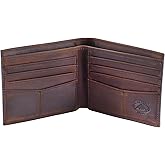 Stealth Mode RFID Wallet for Men - Genuine Napa Leather Bifold Mens Wallet with 8 Card Slots & Divided Billfold - Elegant Gift Box Packaging, RFID Blocking Technology