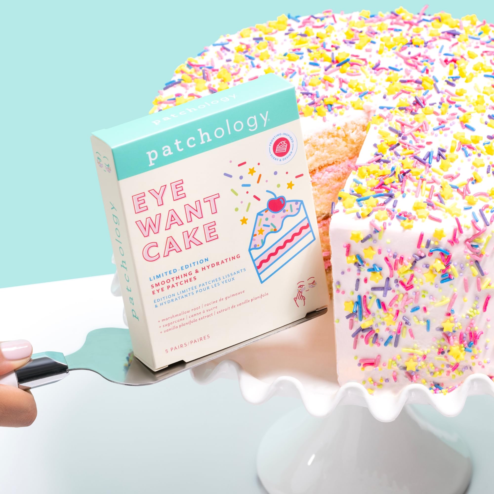 Patchology Eye Want Cake Under Eye Patches for Puffy Eyes, Dark Circles & Wrinkles, Hydrating Undereye Gel Patches, Holiday Treats, Christmas Gifts for Women & Stocking Stuffers for Teens (5 Pairs)