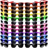 72 Pack 12 Color Neon Sunglasses Party Favors Bulk,80’s Retro Style Perfect Colorful Novelty Sun glasses Set for Birthday Party Supplies,Beach,Pool Party Favors,Goody Bag Favors for Kids Adults