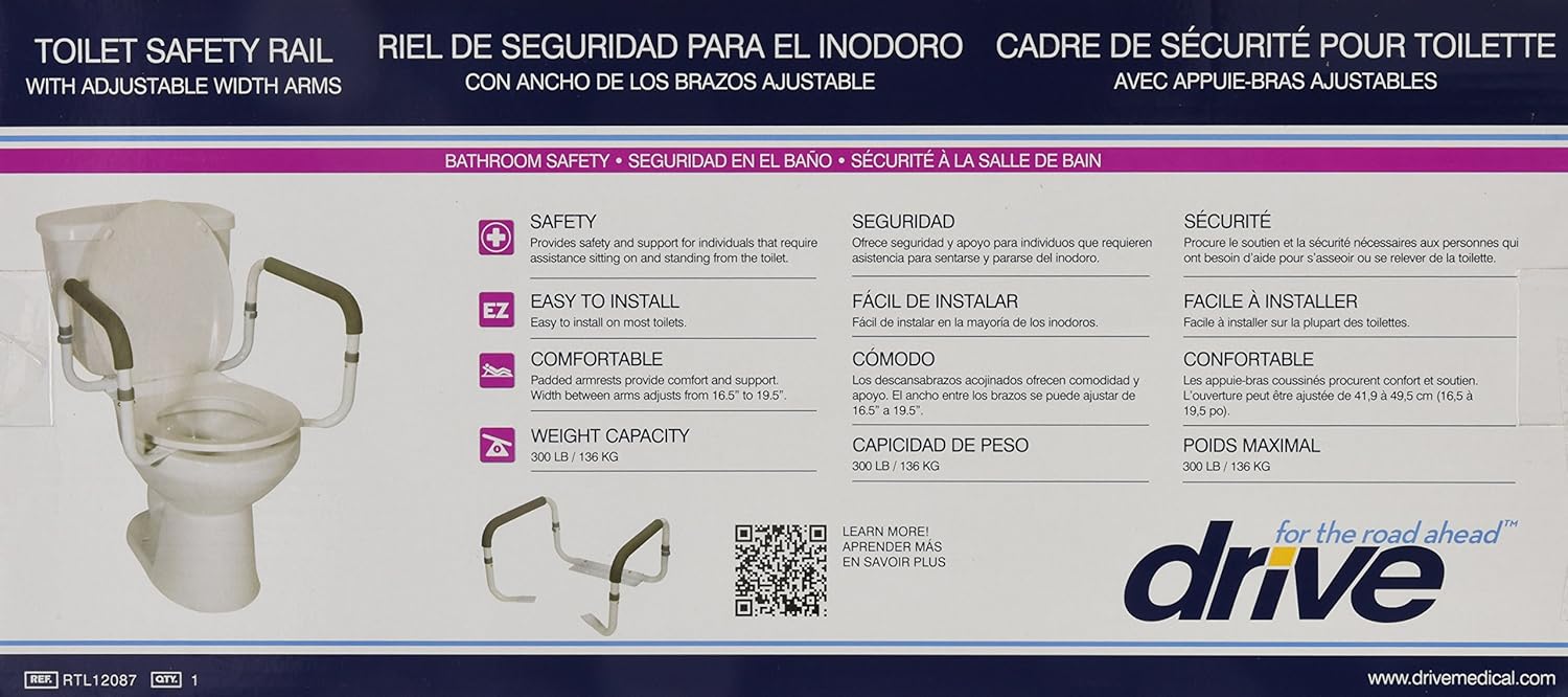 Drive Medical Toilet Safety Rail: Drive Medical (a): Health & Personal Care