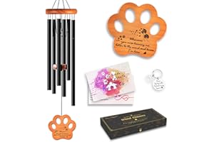 FOUR ANGELS FourAngels Dog Memorial Gifts for Loss of Dog, 32" Pet Memorial Wind Chimes,Pet Loss Gifts, Loss of Dog Sympathy Gift, Dog Remembrance Gift in Memory of Dog Cat