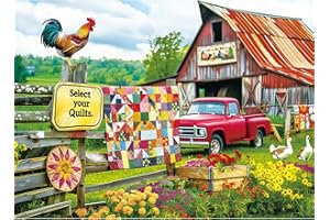 MAIQUFA 300 Pieces Puzzle for Adults,Fun Country Life Farm Puzzle,Recycled Cardboard Animals Jigsaw Puzzles 300 Piece,Challenging Game Home Decor Birthday Party Gift Toy for Adults Kids Seniors 20.5*15 inch