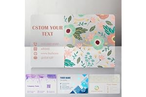 200-1000pcs Bulk Custom Clear PVC Business Cards — Semitransparent Matte Plastic Calling Cards with Full-Color Printing, Wate