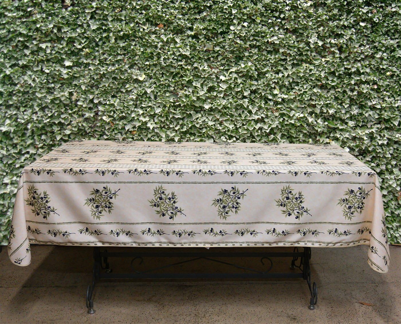 Asia Cash Olives Cream Rectangular French Provencal Tablecloth 59x94
