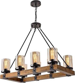 lampara colgante de techo de madera con forma de candelabro lampara colgante modelo de velas plafon de cristal para isla de cocina de madera para