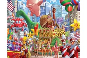 White Mountain 1000 Piece Jigsaw Puzzle Fall and Autumn Scene Puzzles Large Pieces for Adults and Family 24"x30" - New York Thanksgiving Parade