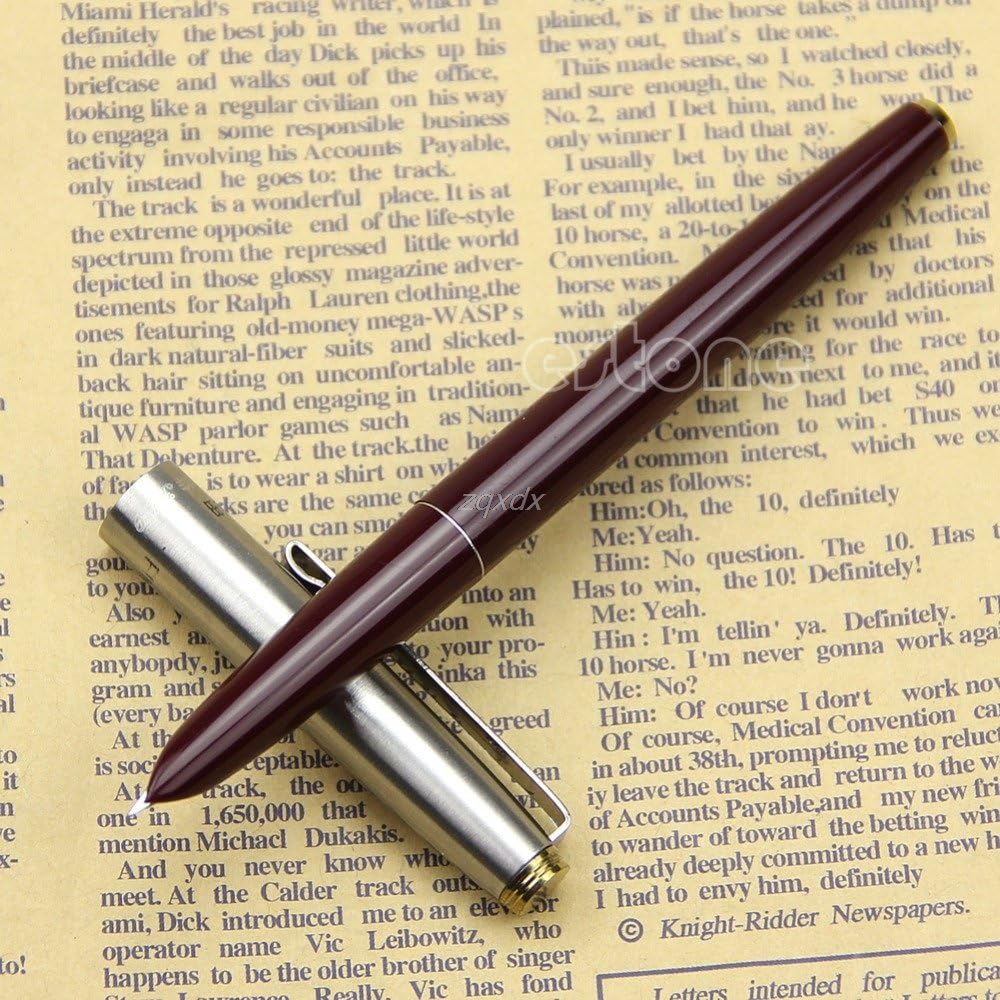Hariier Hero 329 Stainless Cap Fountain Pens Pen Burgundy New Z11 Drop ship