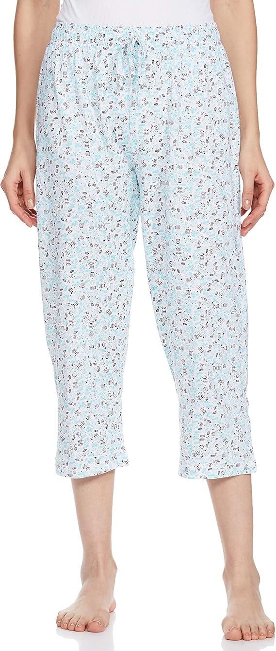 Buy Max Women's Printed Elasticated Capris Pajama Bottom at Amazon.in