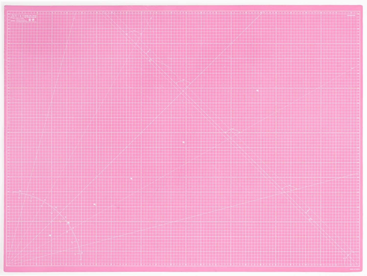 Elan A0 Cutting Mat Pink and Purple, 5-Ply Hobby Board for Crafts 120X90 CM, Extra Large Self Healing Cutting Mat A0, Extra Large Craft Board Pink