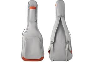 audioShark Electric Guitar Bag, 8mm Padded Gig Bag Backpack, Soft Gray Case, Ample Storage, Pro Design by US-Based Musicians, Durable, Lightweight, Perfect for Travel and Performances