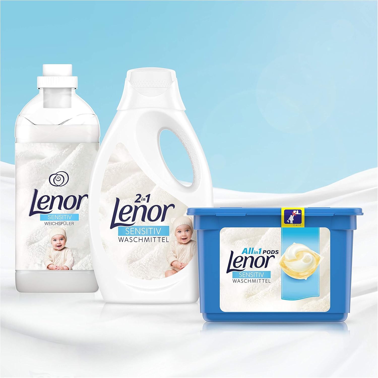 Lenor Weichspuler Flauschige Wasche Sensitiv Fur Sensible Haut Und Babyhaut 66 Waschladungen 1 98 L Amazon De Drogerie Korperpflege