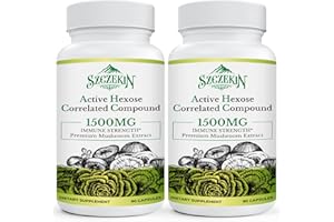 Active Hexose Correlated Compound 1500 mg Supplement, Natural 8 Mushroom Extract Supplement, Immune System, Liver Function, N