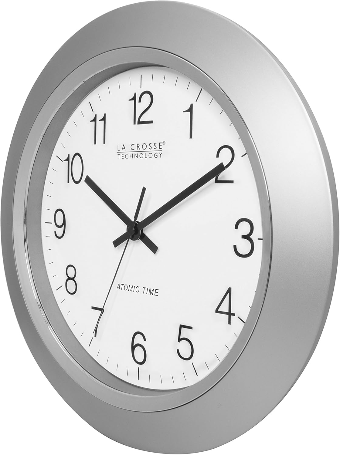 La Crosse Technology WT-3144S 14 Inch Atomic Analog Silver Wall Clock: Home & Kitchen