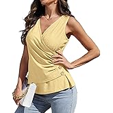 VIISHOW Womens Summer Tank Tops Casual Eyelet Embroidery Sleeveless Shirts Comfy Button Design Slim Fit Basic Tee