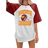 Football Shirts Women Game Day Oversized Shirt Team Fan Tee Sports Gift Tops