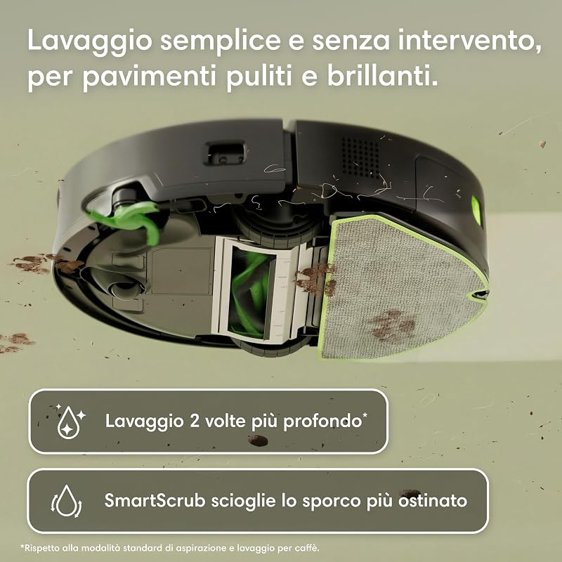 Roomba® 115 Combo robot aspirapolvere lavapavimenti, 15.000 Pa