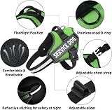 Belababy Soft No Pull Dog Harness Medium Reflective Adjustable Green view 3