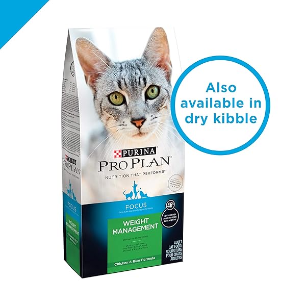 PURINA PRO PLAN WEIGHT CONTROL PATE WET CAT FOOD, SPECIALIZED WEIGHT MANAGEMENT TURKEY & RICE ENTREE – (PACK OF 24) 3 OZ. PULL-TOP CANS