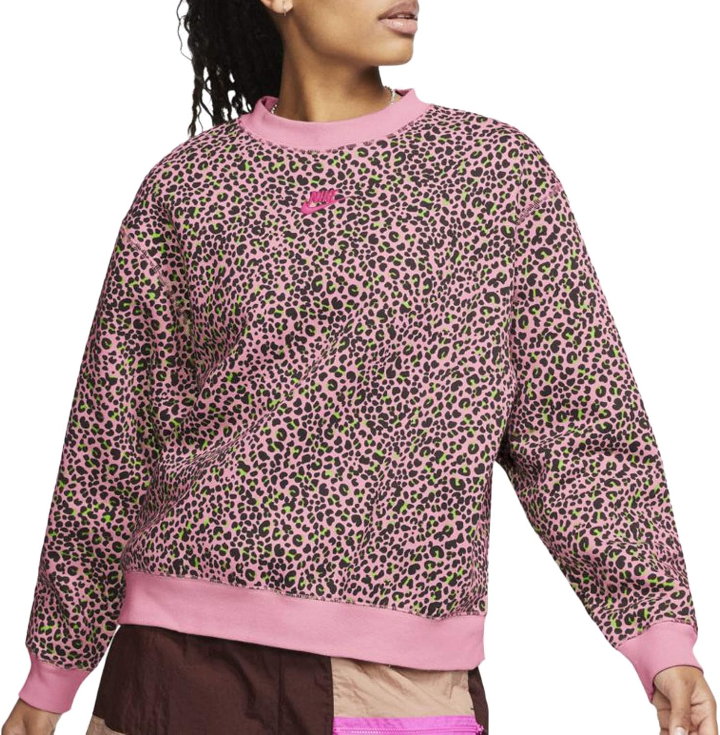 nike womens leopard print sweatshirt