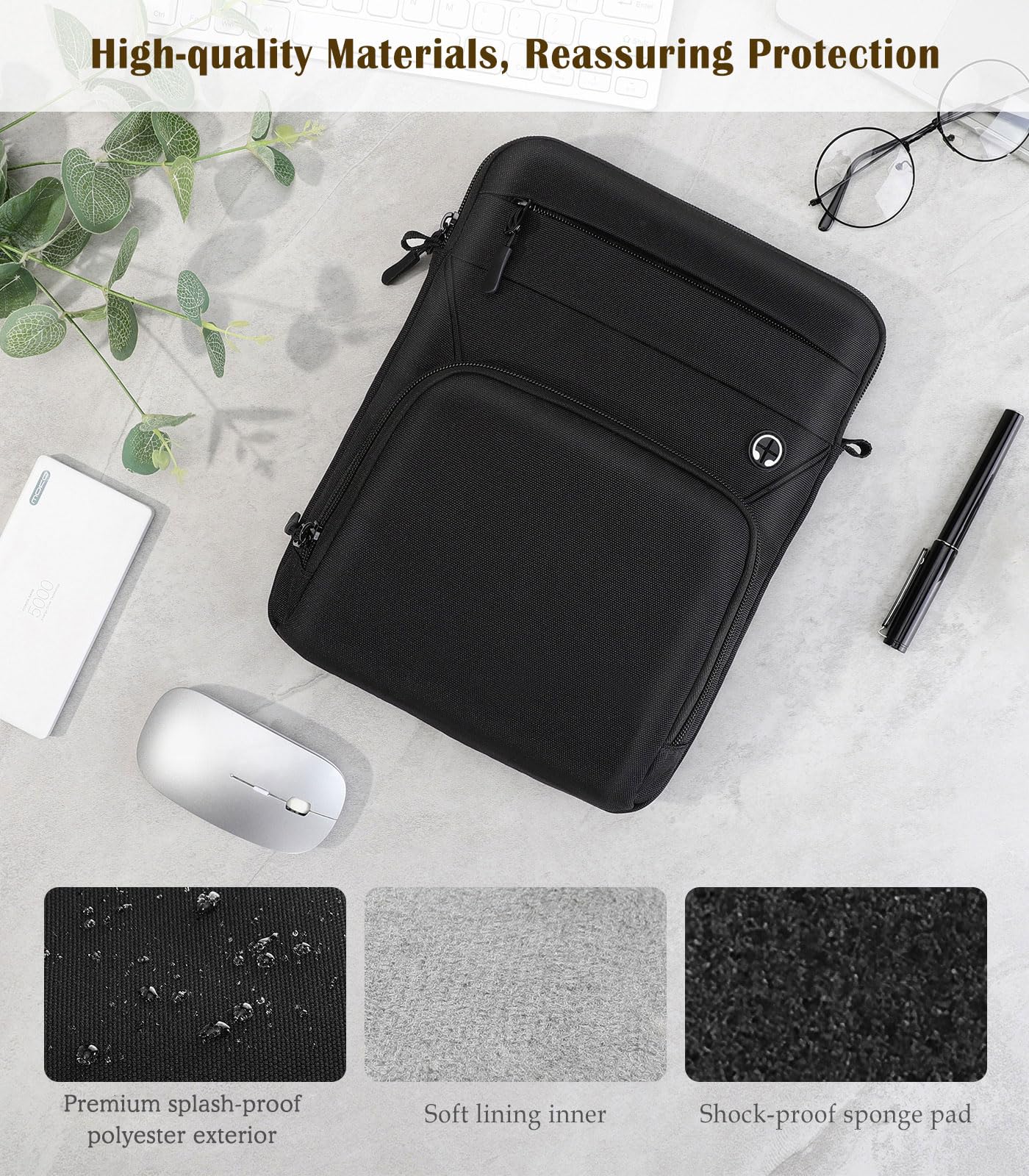 9-11 Inch Tablet Sleeve Bag with Shoulder Strap for iPad 10th Gen 10.9