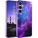 GUAGUA Compatible with Samsung Galaxy S25 FE Case Glow in The Dark, Galaxy S25 FE Case Noctilucent Luminous Space Nebula Slim Shockproof Protective Phone Case for Samsung S25 FE 6.7