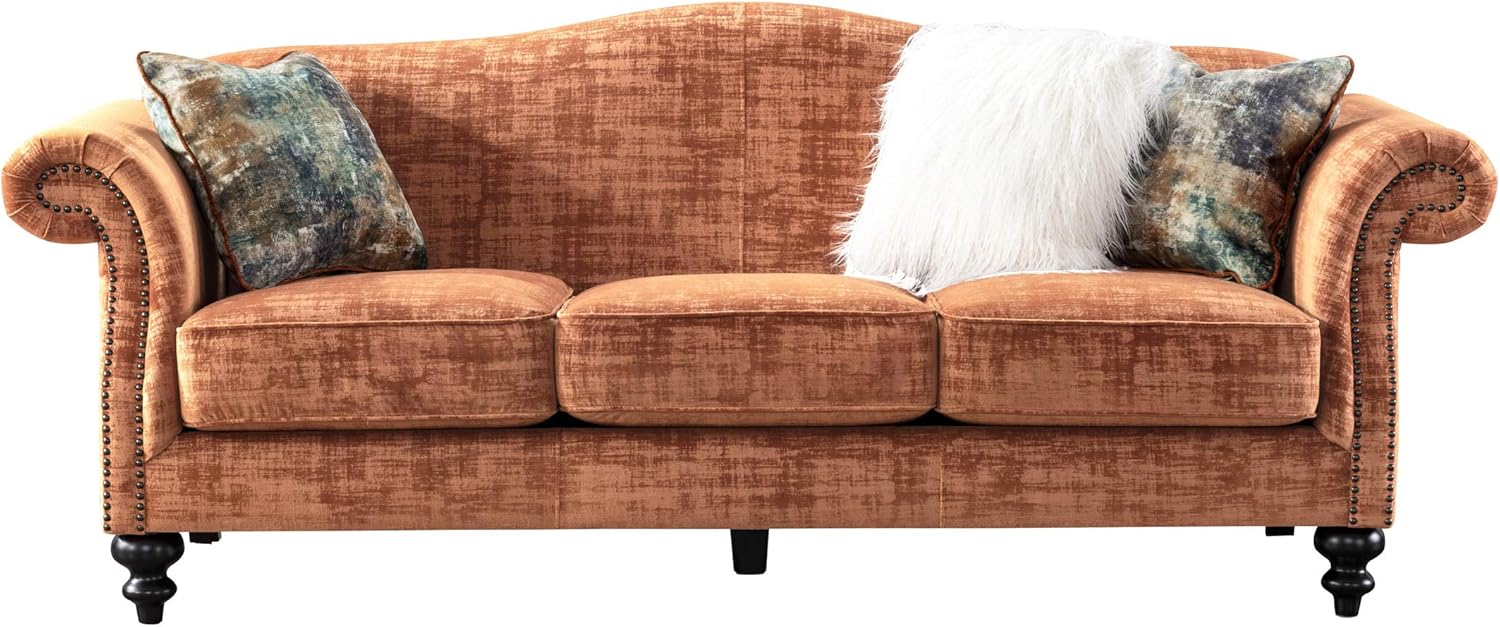 Acanva Luxury MidCentury Vintage Velvet Living Room Sofa