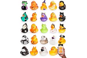 HAPPY DUCKERS Jeep Ducks for Ducking (24 Pieces) - Halloween Ducks for Jeeps - 2" Halloween Themed Rubber Ducks Jeep Ducking - Plus Official Duck Duck Jeep Mobile App - Kid's Party Favor
